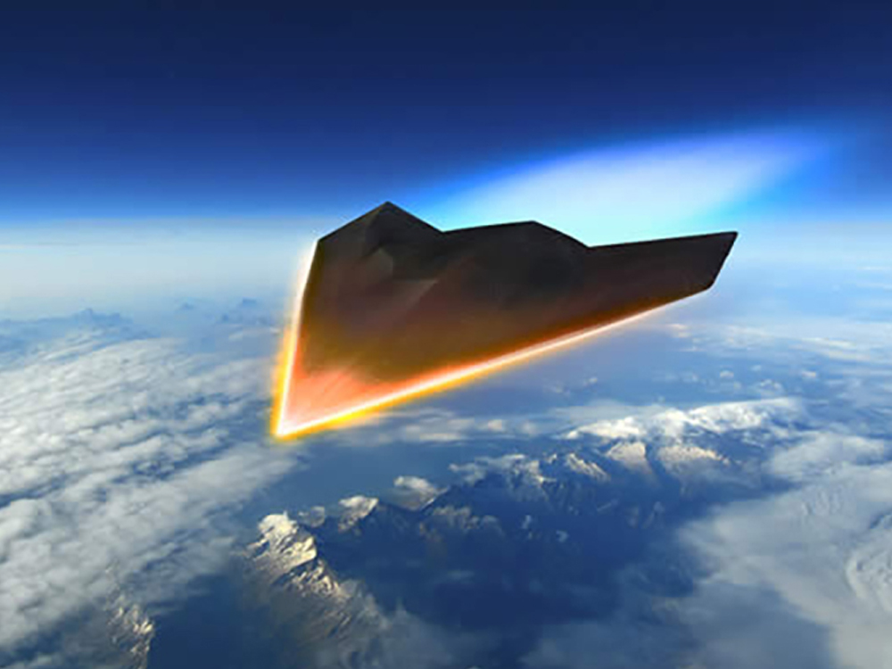 simulation of hypersonic vehicle above earth