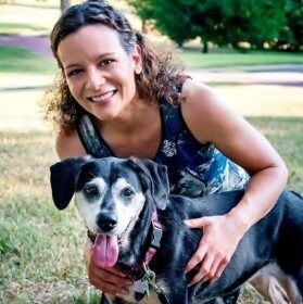 Amanda Masino with her dog
